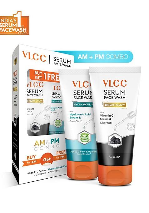 Vlcc Vitamin C Charcoal Serum Facewash For Am Aloe Vera Pm