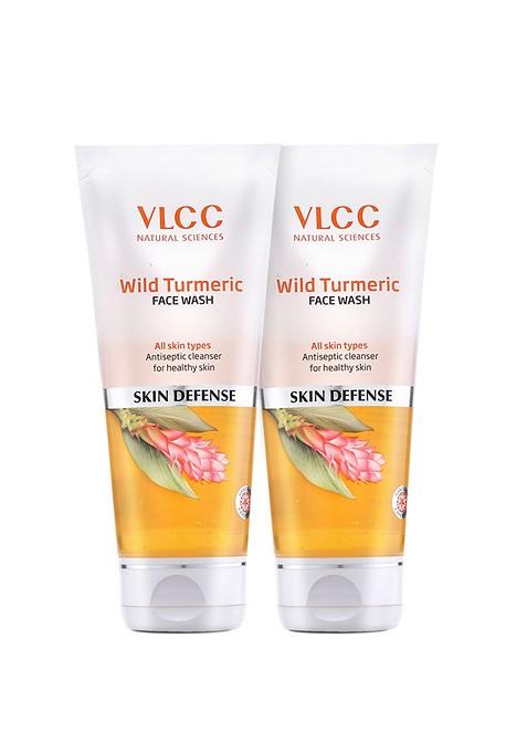 Vlcc Set Of 2 Antiseptic Skin Defense Wild Turmeric Face Wash For Healthy 80Ml Each
