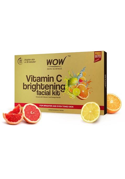 Wow Skin Science 7Pcs Vitamin C Brightening Facial Kit With Rose Water