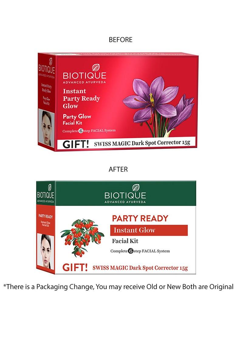 Biotique Bio Party Glow Sustainable Facial Kit With Swiss Magic Dark Spot Corrector