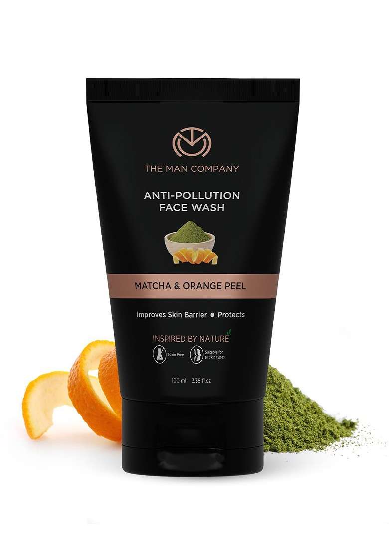 The Man Company Men Matcha Orange Peel Anti Pollution Face Wash 100Ml - Indya