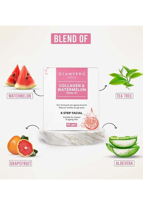 Glamveda Set Of 2 Watermelon Collagen Facial Kit 40Gm Each
