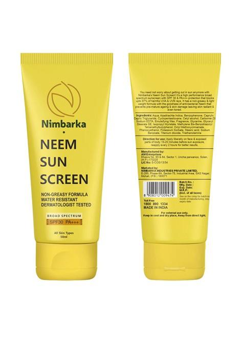 Nimbarka Neem Sunscreen Spf 30 Broad Spectrum Uv Protection 50 Ml