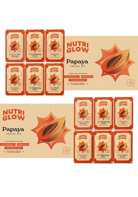 Nutriglow Naturals Sustainable Pack Of 2 Advanced Pro Formula Papaya Facial Kit