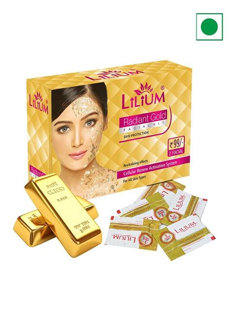 Lilium Radiant Gold Facial Kit For Nourish Your Skin 6G Each