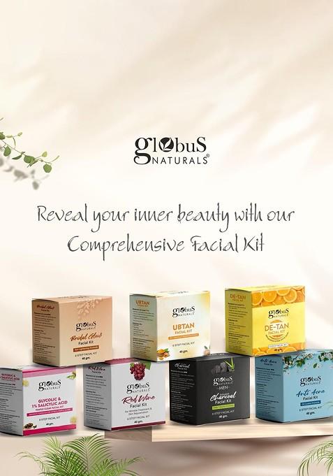 Globus Naturals Ubtan 6 Step Facial Kit For Skin Lightening 40 G