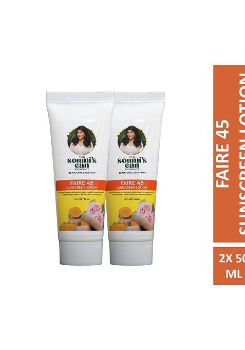 The Soumi'S Can Product Pack Of 2 Faire 45 Sunscreen Lotion 50Ml