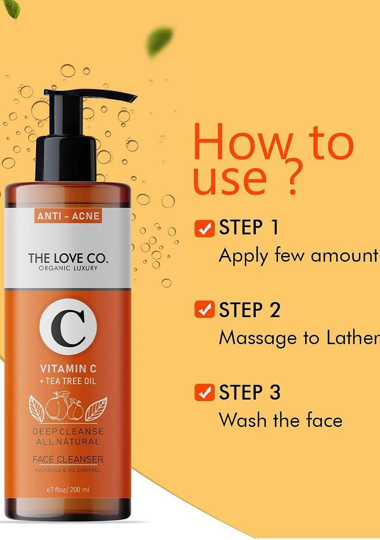 The Love Co Vitamin C Face Cleanser With Hyaluronic Acid 200 Ml