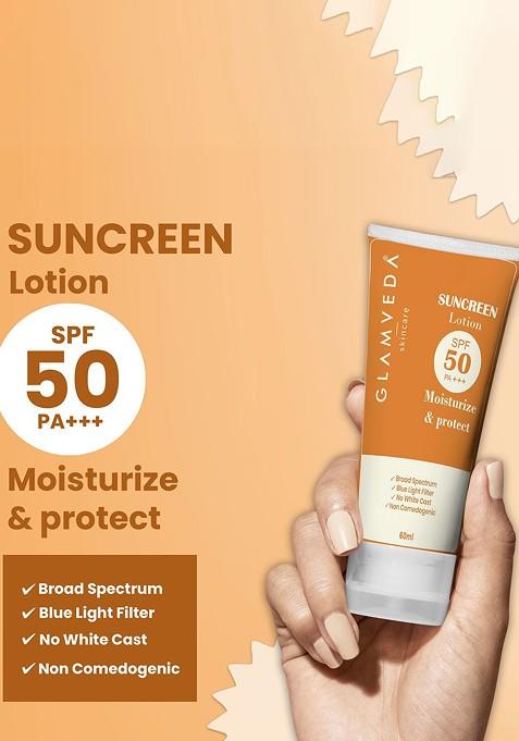 Glamveda Water Sweat Resistant Spf 50 Pa Sunscreen Lotion 60Ml
