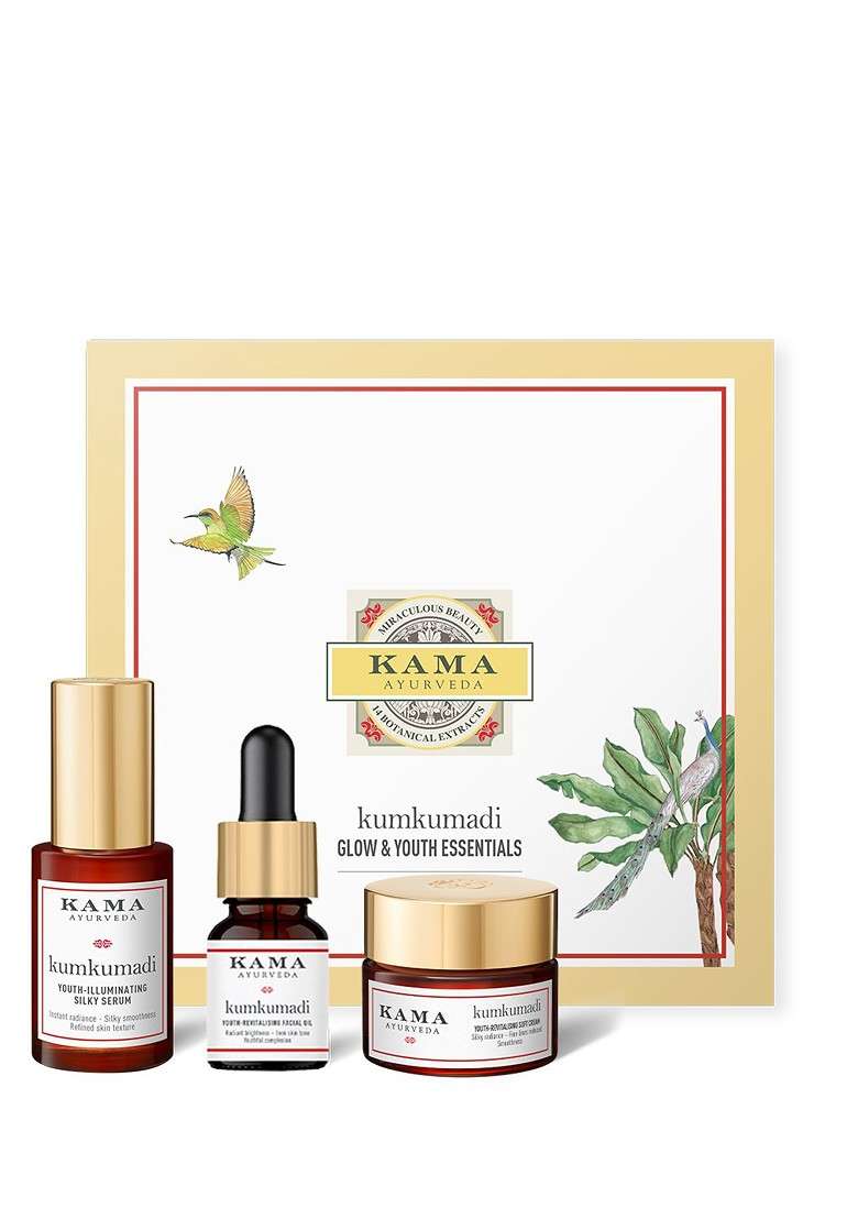 Kama Ayurveda Kumkumadi Glow Discovery Set Powered With Saffron - Indya
