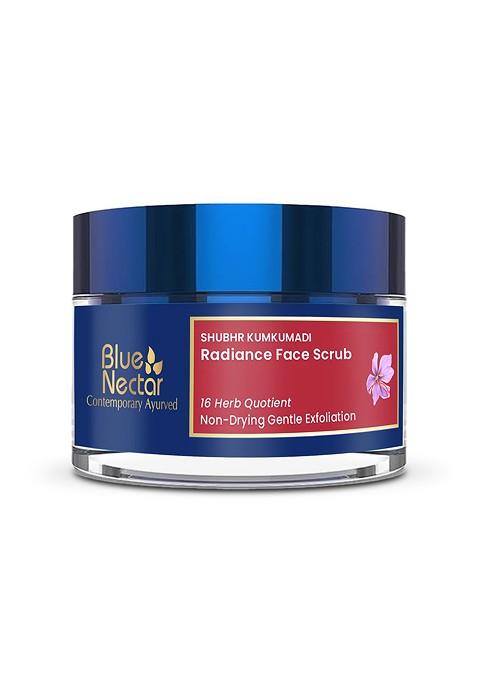 Blue Nectar Kumkumadi Brightening Radiance Tan Removal Face Scrub 50G