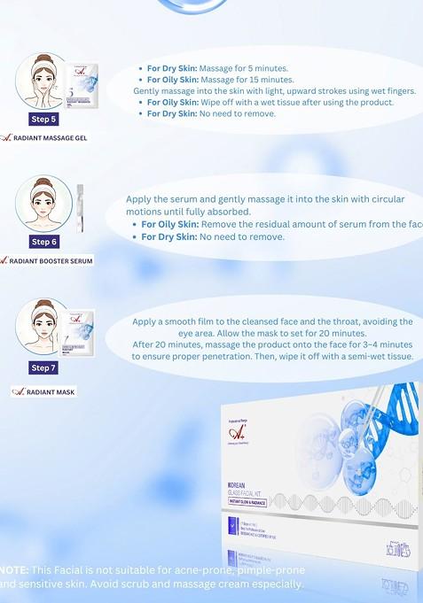 A Professional Range Korean Glass Monodose Facial Kit