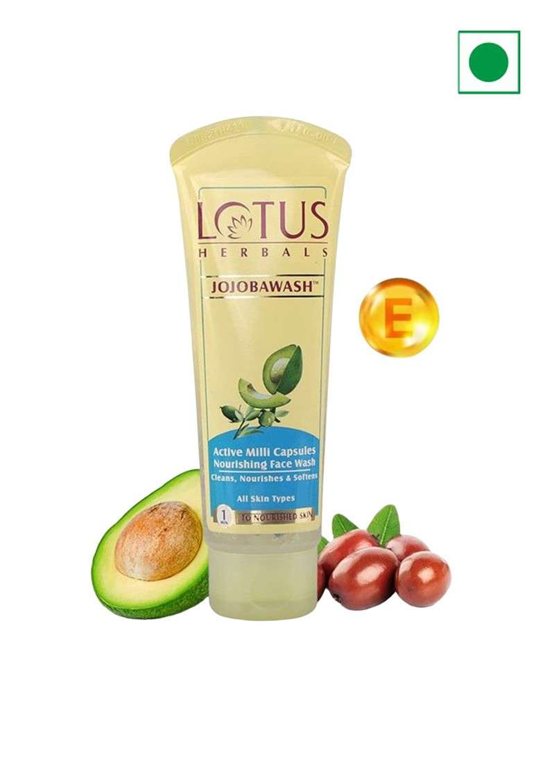 Lotus Herbals Set Of 3 Jojobawash Active Milli Capsules Nourishing Face Wash 120Ml Each - Indya
