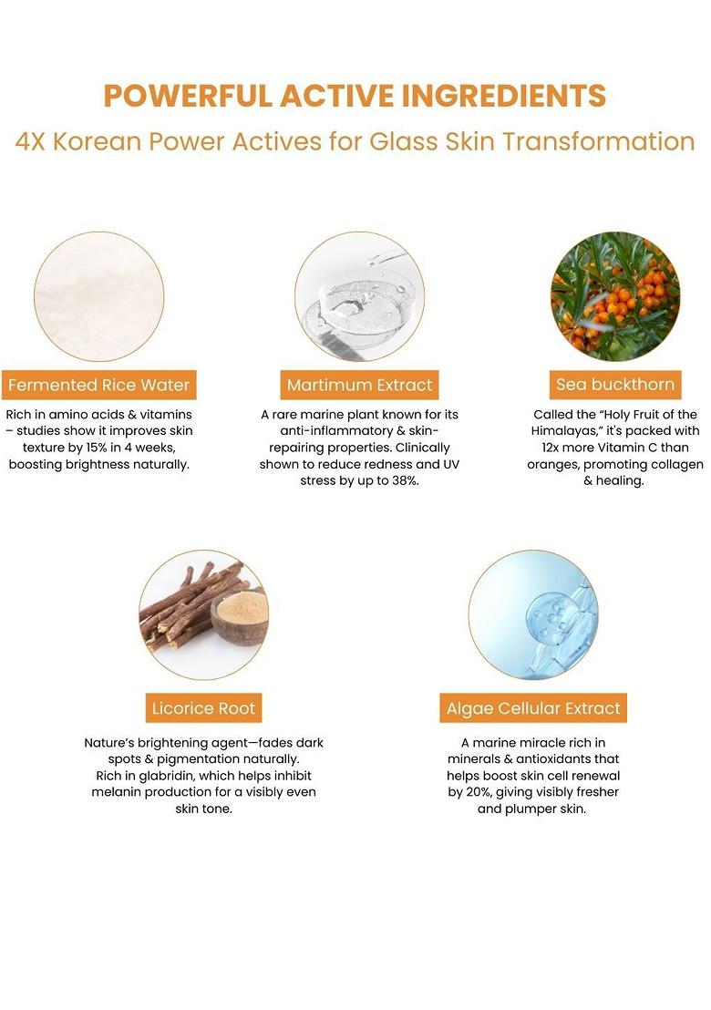 A Professional Range 10 Step Vitamin C Korean Glass Facial Monodose Kit 300 G