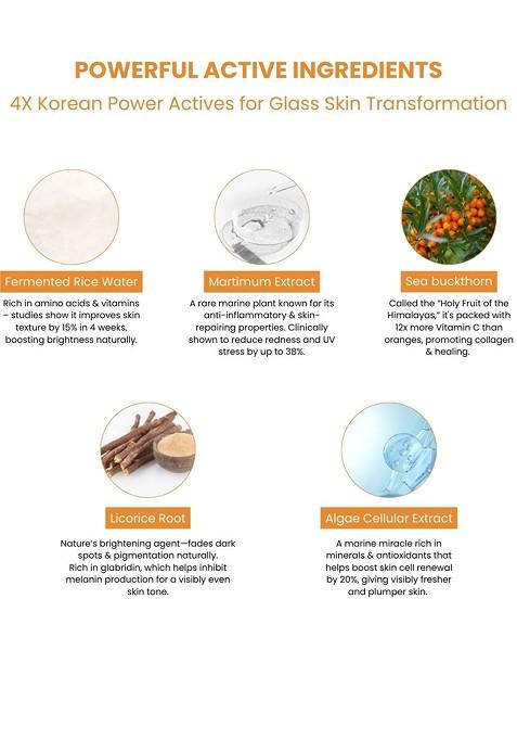 A Professional Range 10 Step Vitamin C Korean Glass Facial Monodose Kit 300 G