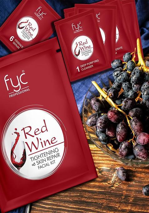 Fyc Professional 5 Step Red Wine Skin Firming Facial Kit 260 G