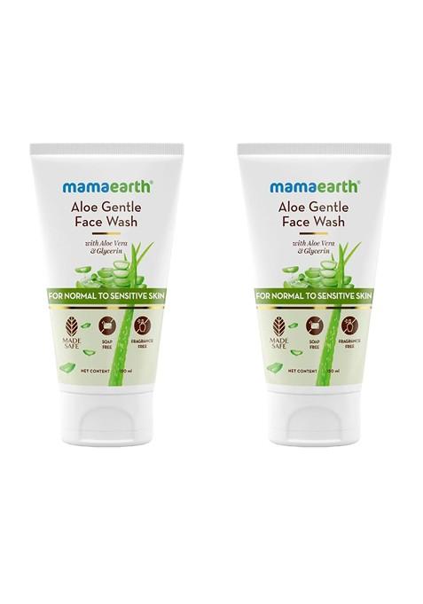 Mamaearth Set Of 2 Aloe Gentle Face Wash With Glycerin 150Ml Each