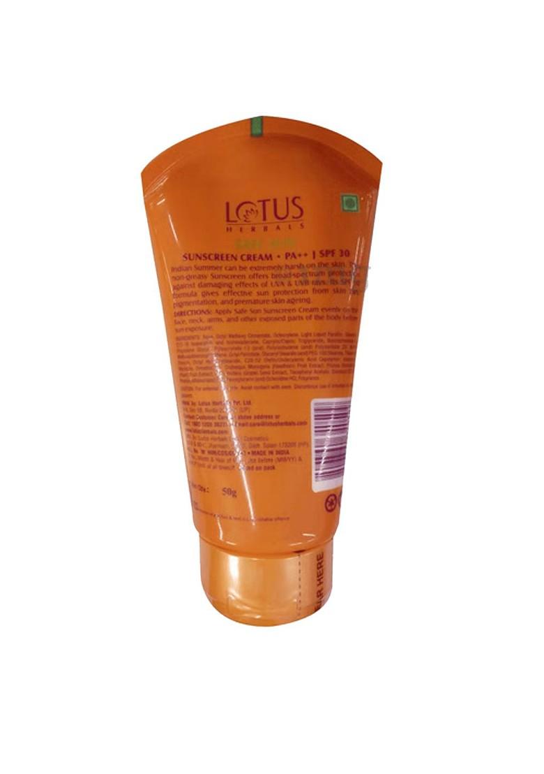 Lotus Herbals Safe Sun Spf 30 Pa Sunscreen Cream 50 G