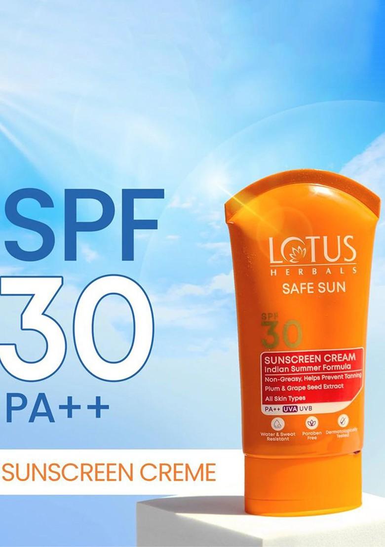 Lotus Herbals Safe Sun Spf 30 Pa Sunscreen Cream 50 G