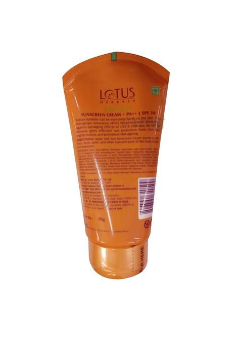 Lotus Herbals Safe Sun Spf 30 Pa Sunscreen Cream 50 G