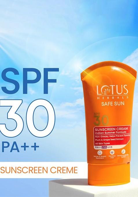 Lotus Herbals Safe Sun Spf 30 Pa Sunscreen Cream 50 G