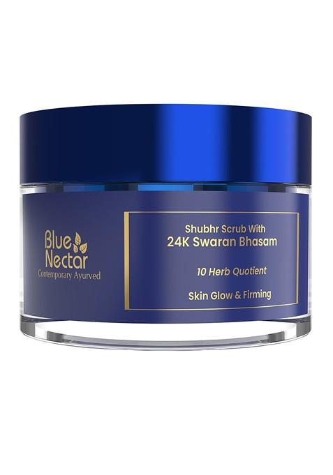 Blue Nectar Ayurvedic Face Scrub With 24K Gold Kumkumadi 50 G