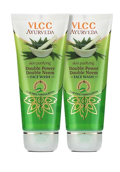 Vlcc Set Of 2 Ayurveda Skin Purifying Double Power Neem Face Wash 100Ml Each