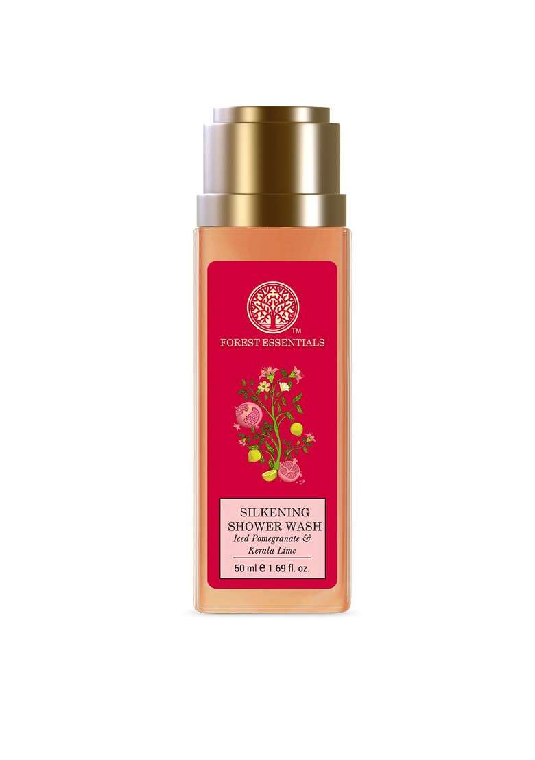 Forest Essentials Silkening Shower Wash With Iced Pomegranate Kerala Lime 50Ml - Indya