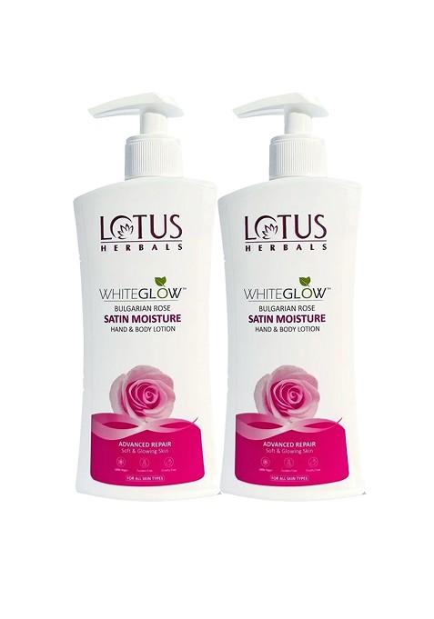 Lotus Herbals Whiteglow Set Of 2 Skin Brightening Hand Body Lotion Spf 25 250Ml Each