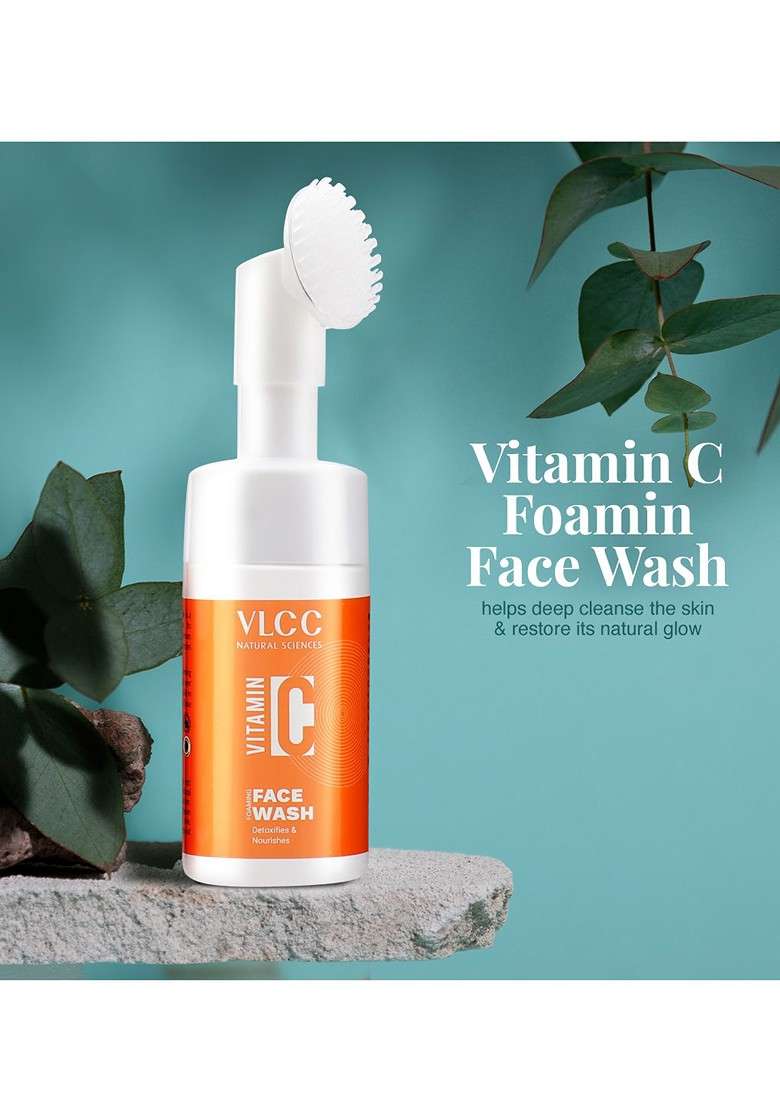 Vlcc Set Of 2 Vitamin C Detoxifying Nourishing Foaming Face Wash 100 Ml Each - Indya
