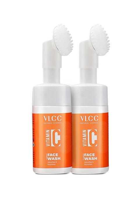 Vlcc Set Of 2 Vitamin C Detoxifying Nourishing Foaming Face Wash 100 Ml Each