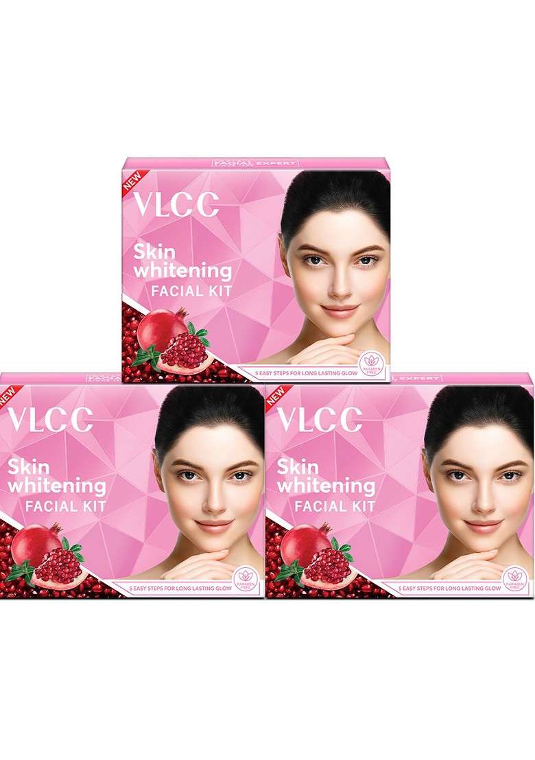 Vlcc Set Of 3 Skin Whitening Facial Kit 25 G Each - Indya