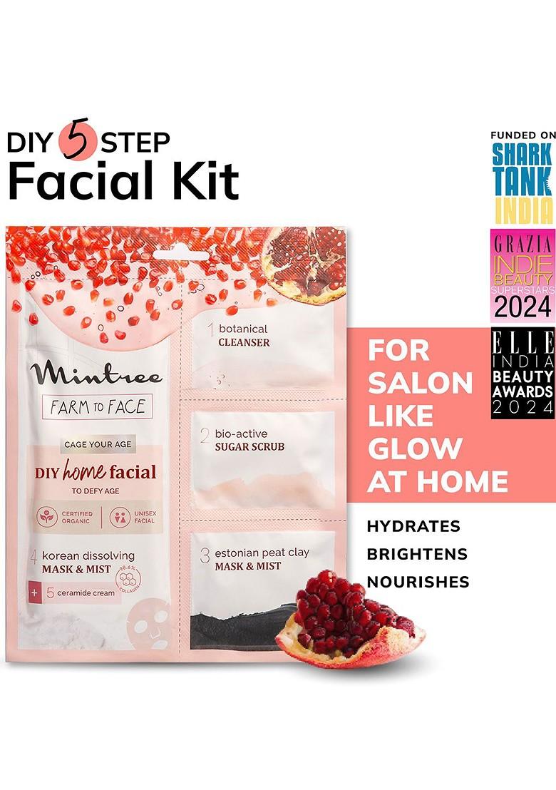 Mintree 5 Step Pomegranate Glow Facial Kit 45 G