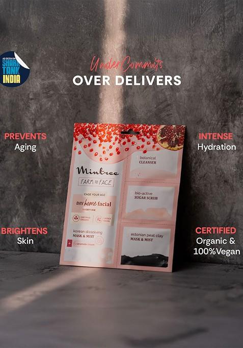 Mintree 5 Step Pomegranate Glow Facial Kit 45 G