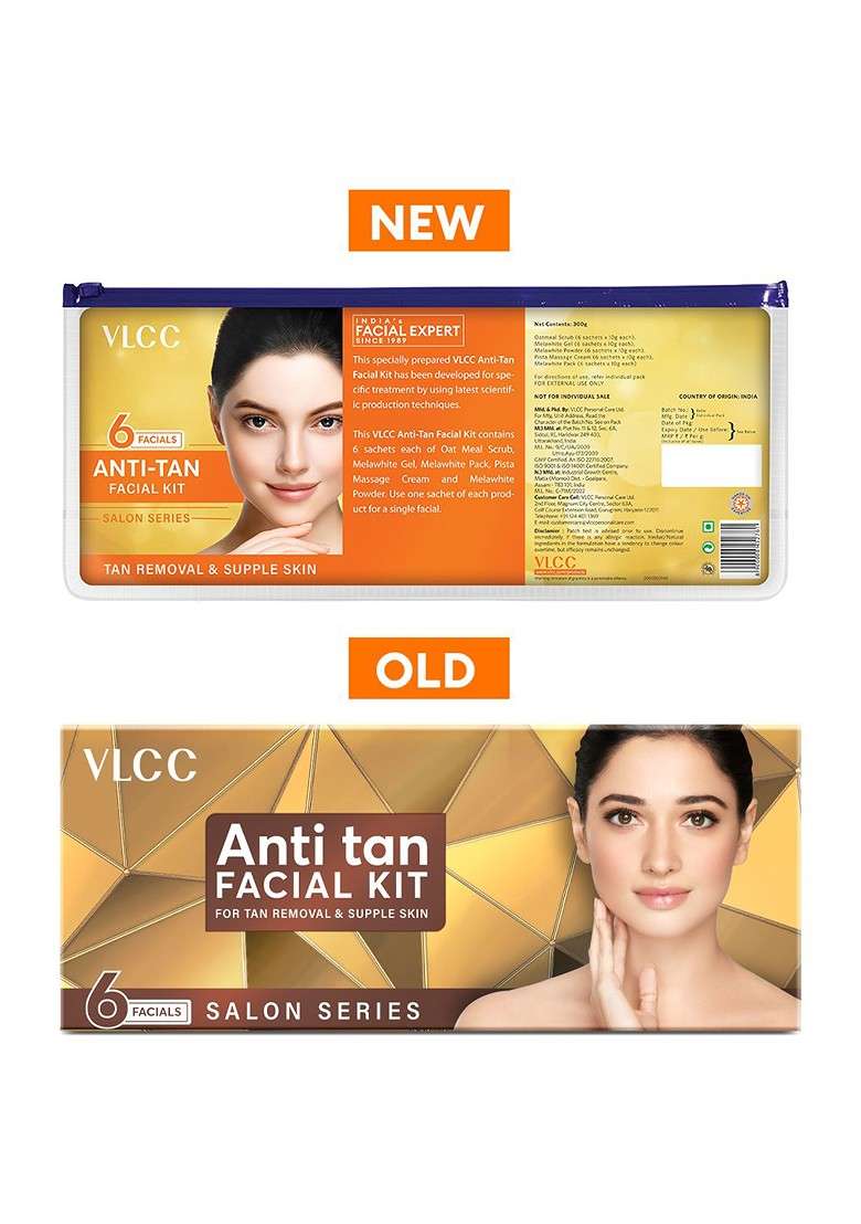Vlcc Salon Series Instaglow Facial Kit 252G And Anti Tan 300G - Indya