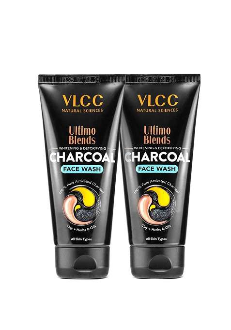 Vlcc Set Of 2 Ultimo Blends Whitening Detoxifying Charcoal Face Wash 100 Ml Each