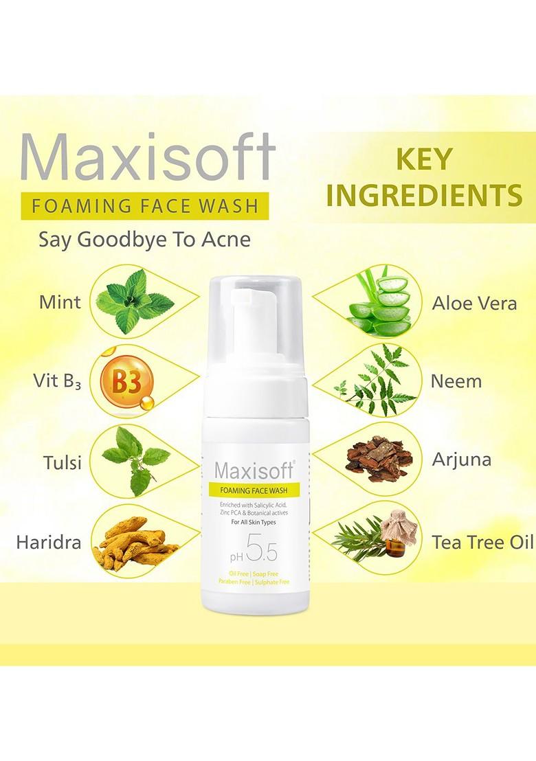 Maxisoft Set Of 3 Anti Acne Pimple Foaming Face Wash 100 Ml Each