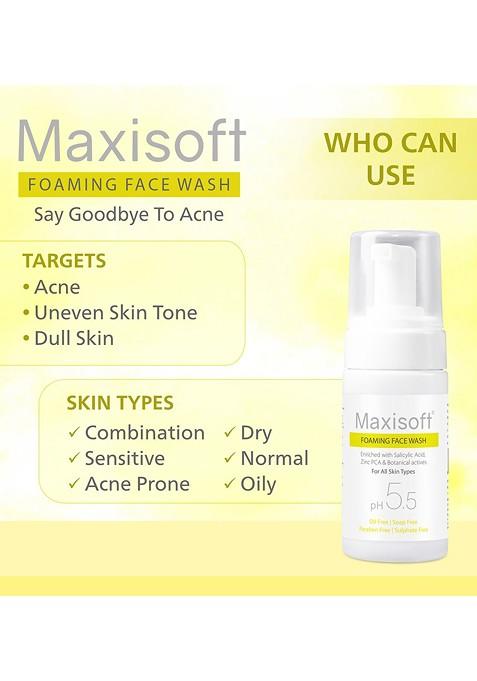 Maxisoft Set Of 3 Anti Acne Pimple Foaming Face Wash 100 Ml Each