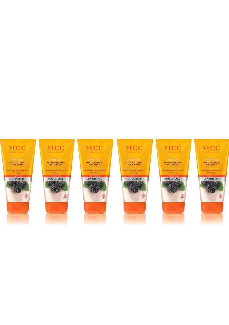Vlcc Set Of 6 Anti Tan Skin Lightening Face Wash 150G Each - Indya