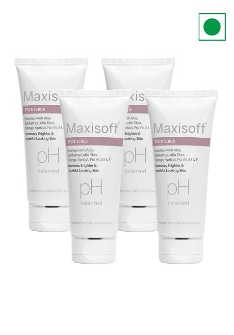 Maxisoft Set Of 4 Ph Balanced Face Scrub 100 G Each