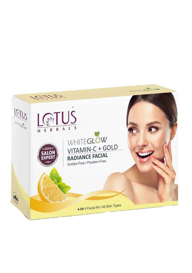 Lotus Herbals Whiteglow Vitamin C Gold Radiance 4 In 1 Facial Kit 228 G - Indya