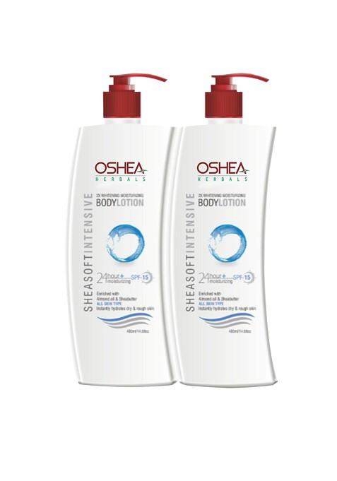 Oshea Herbals Set Of 2 Sheasoft Intensive Spf 15 Body Lotions 400Ml Each