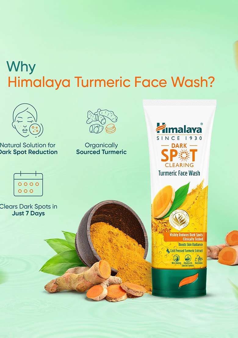 Himalaya Set Of 2 Dark Spot Clearing Turmeric Face Wash 100 Ml Each - Indya
