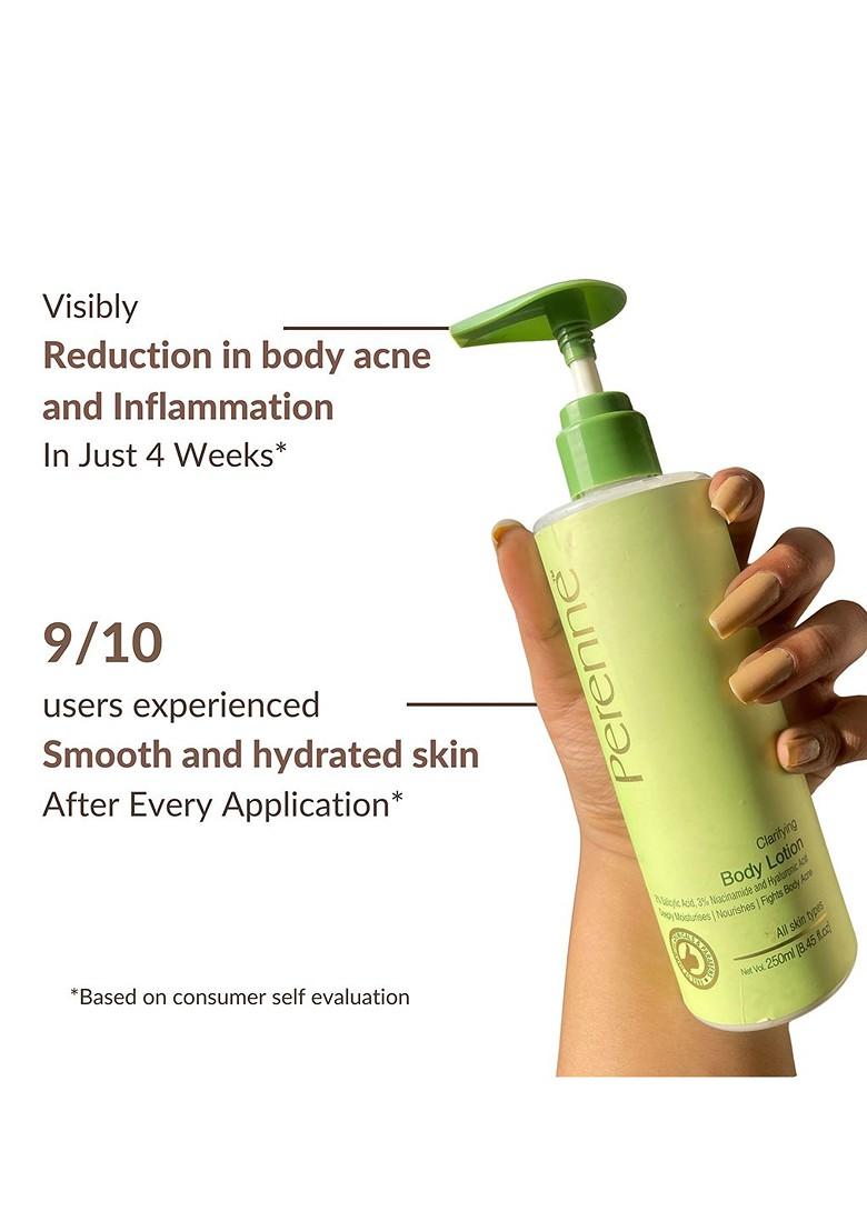 Perenne Clarifying Body Lotion With 2 Salicylic Acid 3 Niacinamide 250Ml