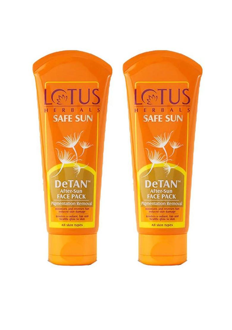 Lotus Herbals Set Of 2 Safe Sun Detan After Face Pack 100G Each