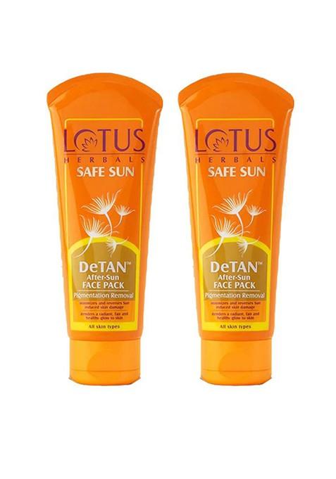 Lotus Herbals Set Of 2 Safe Sun Detan After Face Pack 100G Each