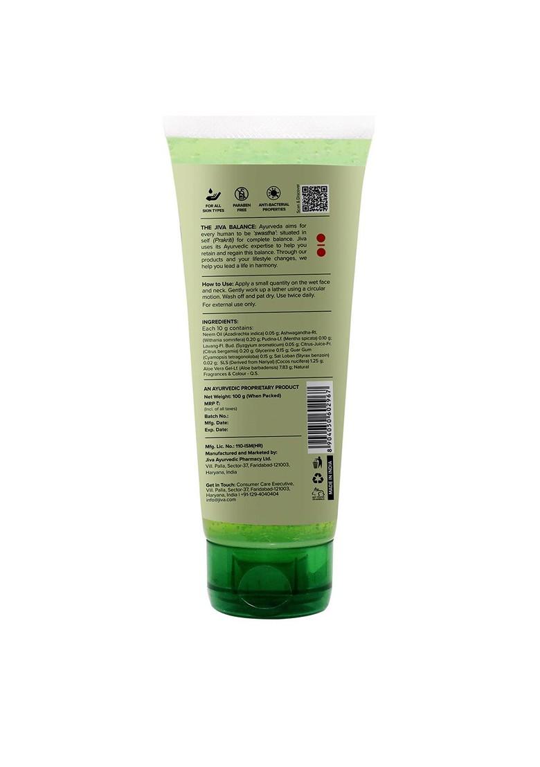 Jiva Set Of 2 Deep Cleansing Neem Face Wash For Acne Control 100 G Each