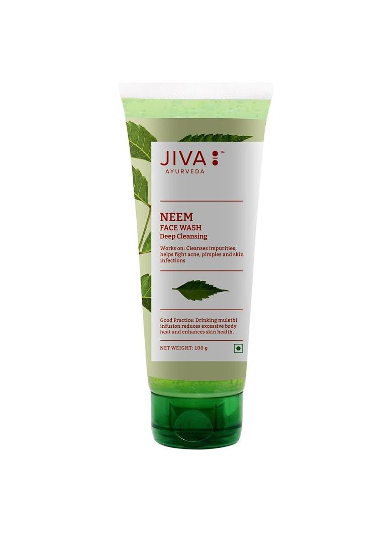 Jiva Set Of 2 Deep Cleansing Neem Face Wash For Acne Control 100 G Each