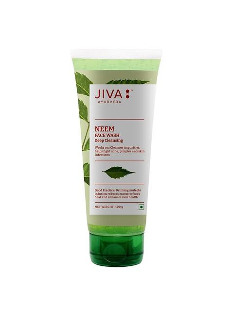 Jiva Set Of 2 Deep Cleansing Neem Face Wash For Acne Control 100 G Each