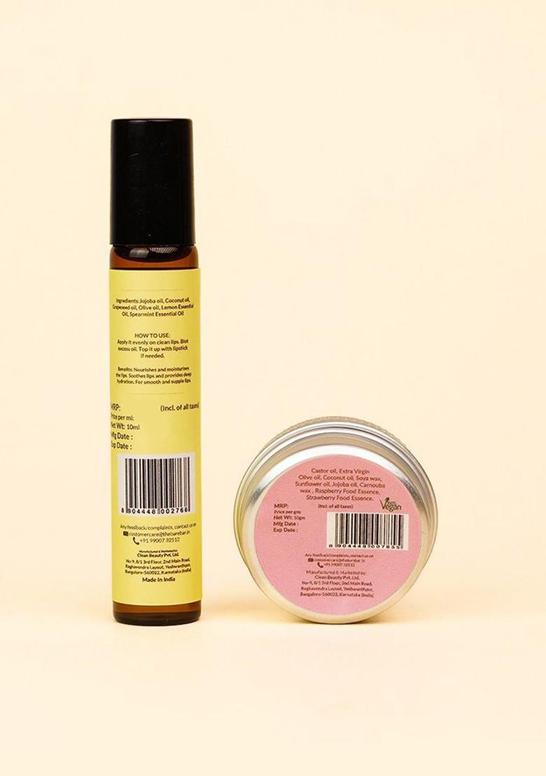 The Bare Bar Set Of 2 Berry Blast Lip Balm Lemon Mint Oil